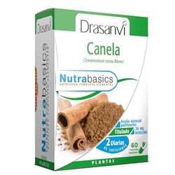 DRASANVI NUTRABASICS CANELA - Ayuda en problemas digestivos - VEGANO - SIN GLUTEN - 60 cápsulas vegetales