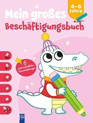 Mein großes Beschäftigungsbuch 4-6 Jahre (Cover Krokodil): 4-6 Jahre (Rosa Einband)