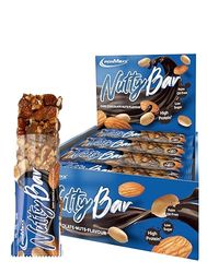 IronMaxx Nutty Bar – Dark Chocolate Nuts 12x40g Bar, Protein Nut Bar with Real Whole Nuts, Gluten-Free and Without Palm Oil