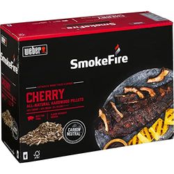 Weber SmokeFire Pellets | Hardhout| Kersen Pellets, Geschikt Voor Varkensvlees| 8 kg Box | Houtpellets & Brandstof | 100% Natuurlijk | Duurzaam Hout Voor De Barbecue (18293)