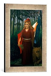 Fotolijst van Henri Rousseau "De Franse Republiek", kunstdruk in hoogwaardige handgemaakte fotolijst, 30x40 cm, zilver Raya