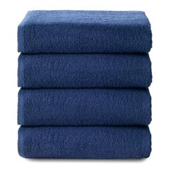 Top Towel - Plus - Serviettes de Bain - 4 Serviettes de Visage ou Bidet - 30 x 50 cm - 100% Coton - Marin