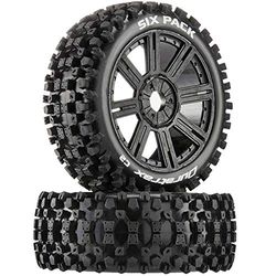 Duratrax Six Pack Buggy C2 Mounted Spoke Black 2 DTXC3604 Tire
