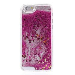 Shot Case Beschermhoes voor iPhone 8, water, zand, roze met glittereffect