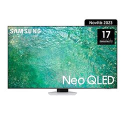 Samsung TV Neo QLED QE75QN85CATXZT, Smart TV 75" Serie QN85C, Neo QLED 4K UHD, Dolby Atmos, Alexa e Google Assistant integrati, Bright Silver, 2023, DVB-T2