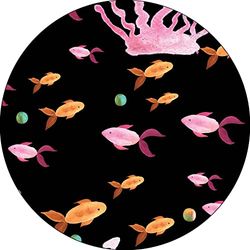 Bonateks, Ronde digitaal bedrukte muismat, antislip onderkant, voor kantoor en thuis, diameter: 22 cm