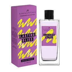 Manhattan Lasting Bliss Eau de Parfum, fruktig och blommig doft för kvinnor med körsbärsblomma, pion och vanilj, 100 ml