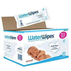 Lingettes bébé pour peaux sensibles WaterWipes, 12 Paquets de 60 (720 Lingettes)
