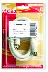 Vse 608070 SAT Connection Cable, F Plug/F Plug; 1.5 m (White)