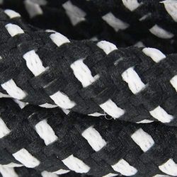 Cavo rivestito in tessuto 3D in rilievo - 3 m - Nero/Bianco