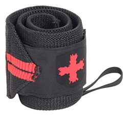 Harbinger Unisex Redline tyngdlyftningslinje tyngdlyftning wrap, handledsstabilitet och stöd, styrketräningsutrustning, röd/svart, 45 cm/18 tum, paket med 2, X-Large