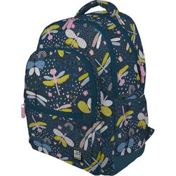 Grafoplás - Mochila Escolar Ergonómica, 33x46x22,5cm, Espalda y Asas Acolchadas, 3 Compartimentos, Zona Especial Portátil, Adaptable a Carrito, Modelo Rubber, Diseño Dragon Fly, Colección Bits&Bobs