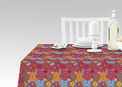 Doge Milano Nappe avec impression numérique, 100% Made in Italy Nappe antidérapante pour salle à manger, lavable et antitache, Modèle Marrakech - Roccasecca, cm 140x140