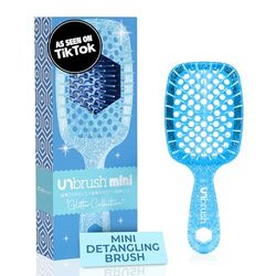 FHI Heat UNbrush Mini brosse démêlante pour un brossage sans douleur sur tous les types de cheveux humides ou secs – Poils Duoflex antistatiques durables, poignée légère, mini brosse à cheveux