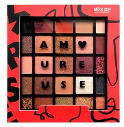 MISS COP - Pallet Amante – 25 ombretti – toni caldi & ultra-pigmentati – 6,16 g