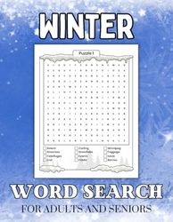 Winter word search for adults and seniors: Winter word search books for adults