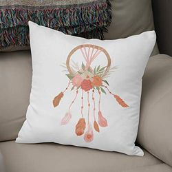 Bonamaison, Housse de Coussin Décorative - 100% Polyester - Fermeture éclair cachée, Dimensions: 50x50 Cm - Conçu et fabriqué en Turquie