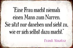 Schatzmix Spruch Man Macht Sich for Narren-Frank Sinatra 20 x 30 tennskylt plåtskylt, plåt, flerfärgad 20 x 30 cm