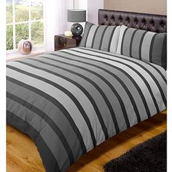 Soho preto, design às riscas, preto, tamanho King (230 x 220 cm)
