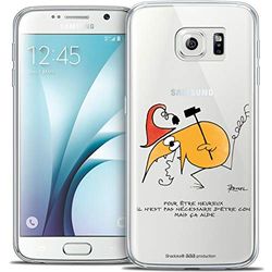 Caseink - Beschermhoes voor Samsung Galaxy S6 [Officieel gelicentieerd product Les Shadoks® Design voor geluk, zacht, ultradun, bedrukt in Frankrijk]