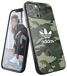 adidas EX7974 skal utvecklat för iPhone 12/iPhone 12 Pro 6.1, falltestade fodral, stöttåliga upphöjda kanter, original snap case skyddsfodral nattlast/svart