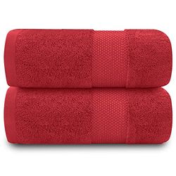 GC GAVENO CAVAILIA Extra Absorbent Bath, Luxury Quality 700 GSM 100% Ringspun Cotton Pack of 2 Towels, Egyptian, Wine, 70x125 Cm