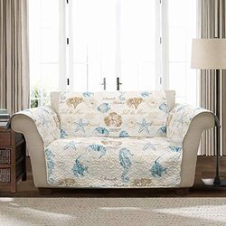 Lush Decor Furniture Protector Loveseat, BlueTaupe