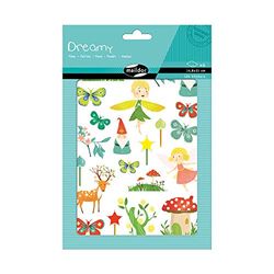 Maildor AE137O - Un sachet de gommettes Dreamy 6 planches 14,8x21cm, Fées (126 stickers)