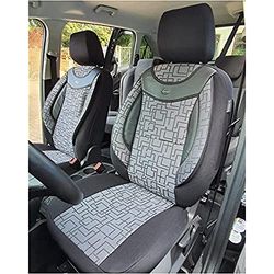 Housses de siège sur Mesure compatibles avec Fiat Punto Type 199 3 Gen. Conducteur et Passager à partir de 2005 à 2018.