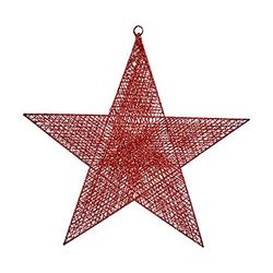 Krist+ Kerstversiering rood ster metaal (50 x 51,5 x 0,5 cm)