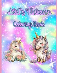 Cute Unicorn Kids Christmas Coloring Book