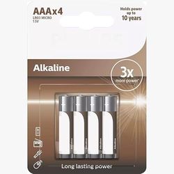 Batteria AAA/LR03 alcalina, confezione da 4 pezzi, per dispositivi ad alto consumo