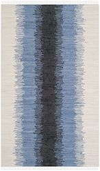 Safavieh Alfombra de Tejido Plano de Monterrey, Color Gris y Negro, 152 x 243 cm