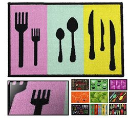 LucaHome Deurmat, antislip, zeer absorberend, driekleurig, 40 x 60 cm, voor binnen, machinewasbaar