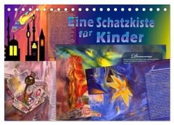 Eine Schatzkiste für Kinder (Tischkalender 2024 DIN A5 quer), CALVENDO Monatskalender: Ein Kalender mit zauberhaften, kunstvollen farbenprächtigen ... in spannende und sehnsuchtsvolle Welten.