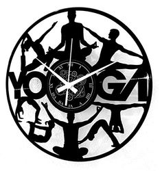 Instant Karma Clocks Vinyl Disc Wall Clock Gift Idea Cosmology Cabala Namasté Fitness Yoga Vintage Handmade