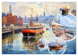 Hafenkante - Ein Leben mit und für den Hafen (Wandkalender 2026 DIN A3 quer), CALVENDO Monatskalender: Hafenmalerei: Eine Impressionistische Reise