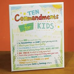 Abbey Press Dix Commandements pour Enfants Plaque