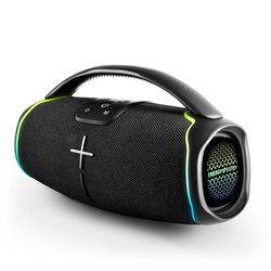 Energy Sistem Hyperbeat Bluetooth-luidspreker (Bluetooth 5.3, True Wireless Stereo, Deep Bass, 15 uur batterij, IPX6, LED-verlichting, spraakassistent)