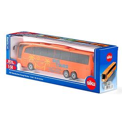 siku 3738 – Autocar de voyages longues distances Mercedes-Benz, 1:50, Orange, Métal/Plastique, Eléments mobiles
