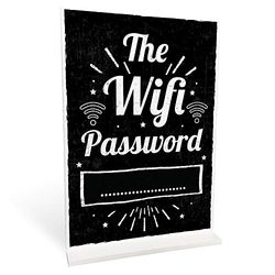 RED OCEAN WIFI PASSWORD Chalkboard Standing Plaque New First Home Gift House Warming Internet Pub Cafe Bar Sign
