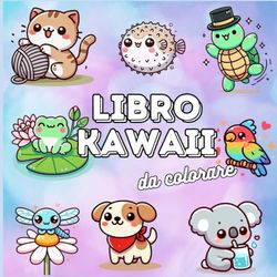 Libro Kawaii da colorare: Colora e Rilassati con gli Animali Kawaii adatto a bambini e adulti.