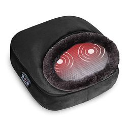 Snailax Voetmassageapparaat met vibratie, elektrisch voetmassageapparaat met warmtefunctie, 2-in-1 voetwarmer voor voetverzorging met 5 massagemodi, warmtetherapie voor thuis, kantoor, geschenken