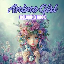 Anime Girl Coloring Book: Stress-Relief and Creative Coloring for Teens and Adults