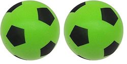 alldoro 63104 Balón de Espuma, 20 cm, 153 g, Verde, con diseño de fútbol para niños a Partir de 18 Meses, en Interiores y Exteriores (Paquete de 2)