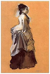 ArtPlaza Degas Edgar Young lady in the road kostuum, decoratieve panelen, hout, meerkleurig, 60 x 1,8 x 90 cm