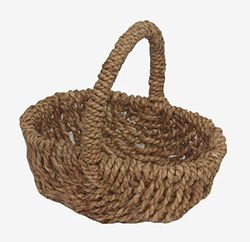 Red Hamper Wicker Shopping Basket, Brown, One Size