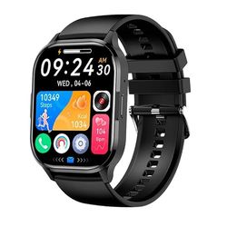 Cool Smartwatch Delta en Silicone Noir (Amoled, appels, santé, Sport), Noir, Grande