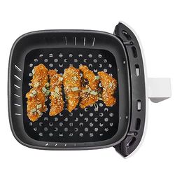 NERTHUS FIH 1236 2 Pack Reusable Perforated Square Silicone Base Tray for Air Fryer, Air Fryer, Silicone Mould
