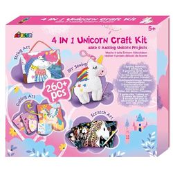 AVENIR Set di 4 attività in 1 - Manualità di Unicorni - Include Doghe di Rascar e Materiale per Tessuto - A partire da 5 anni Set di Manualità per i tuoi piccoli